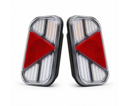 Wireless Magnetic LED Trailer Lights with Triangle Reflectors – Rechargeable Tail Light Kit - LG584