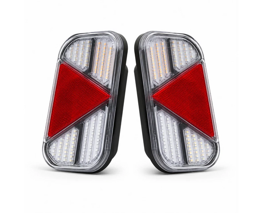 Wireless Magnetic LED Trailer Lights with Triangle Reflectors – Rechargeable Tail Light Kit - LG584