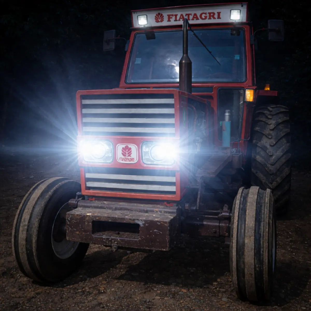 Fiat Agri LED Headlight 90W High Beam Low Beam with Daytime Running Light 12V/24V Tractor - LG884EU