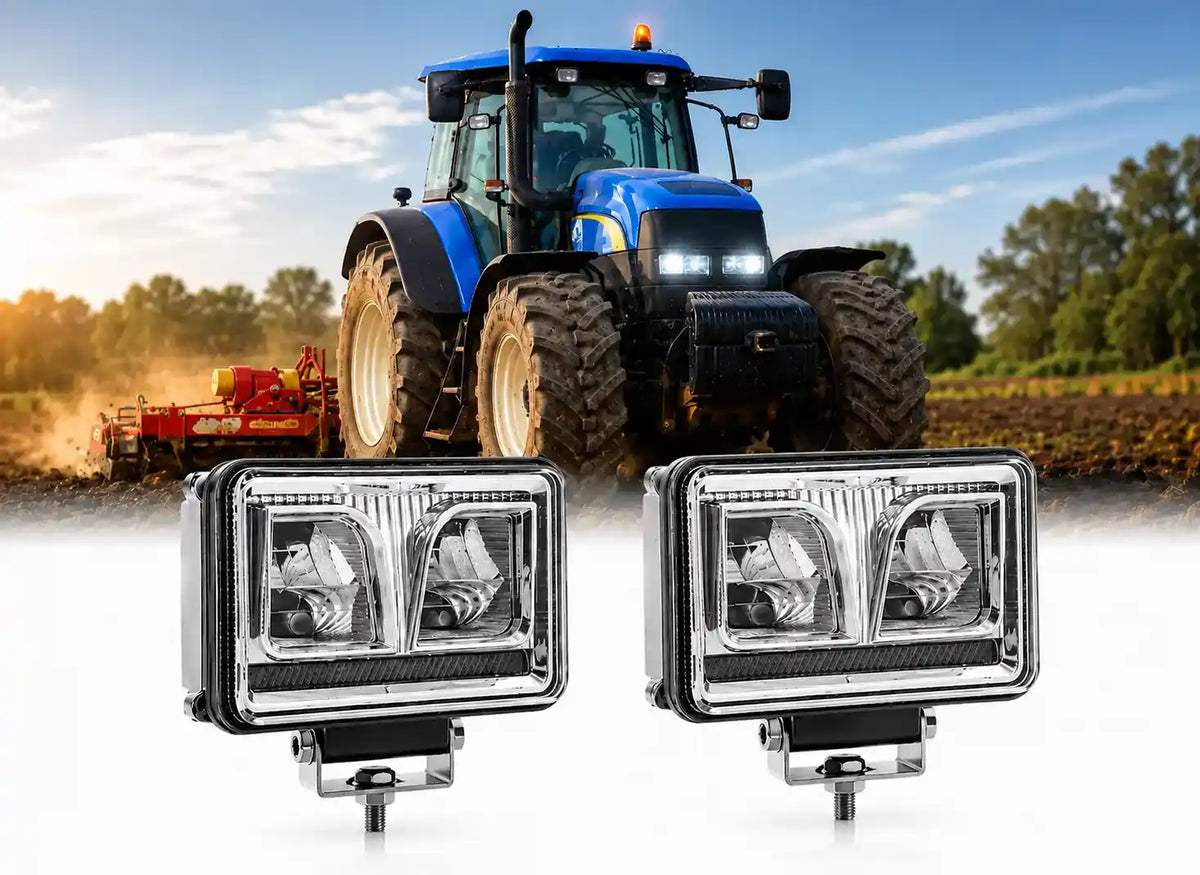 LED Rectangle High/Low Beam Headlight - LG8740EU