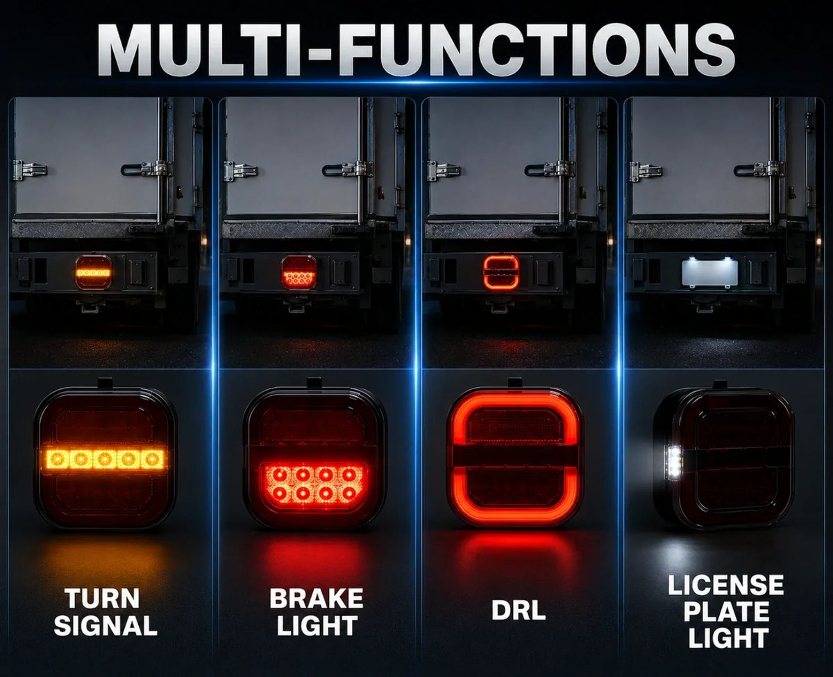 Wireless Rechargeable LED Magnetic Trailer Tail Light Kit - LG505