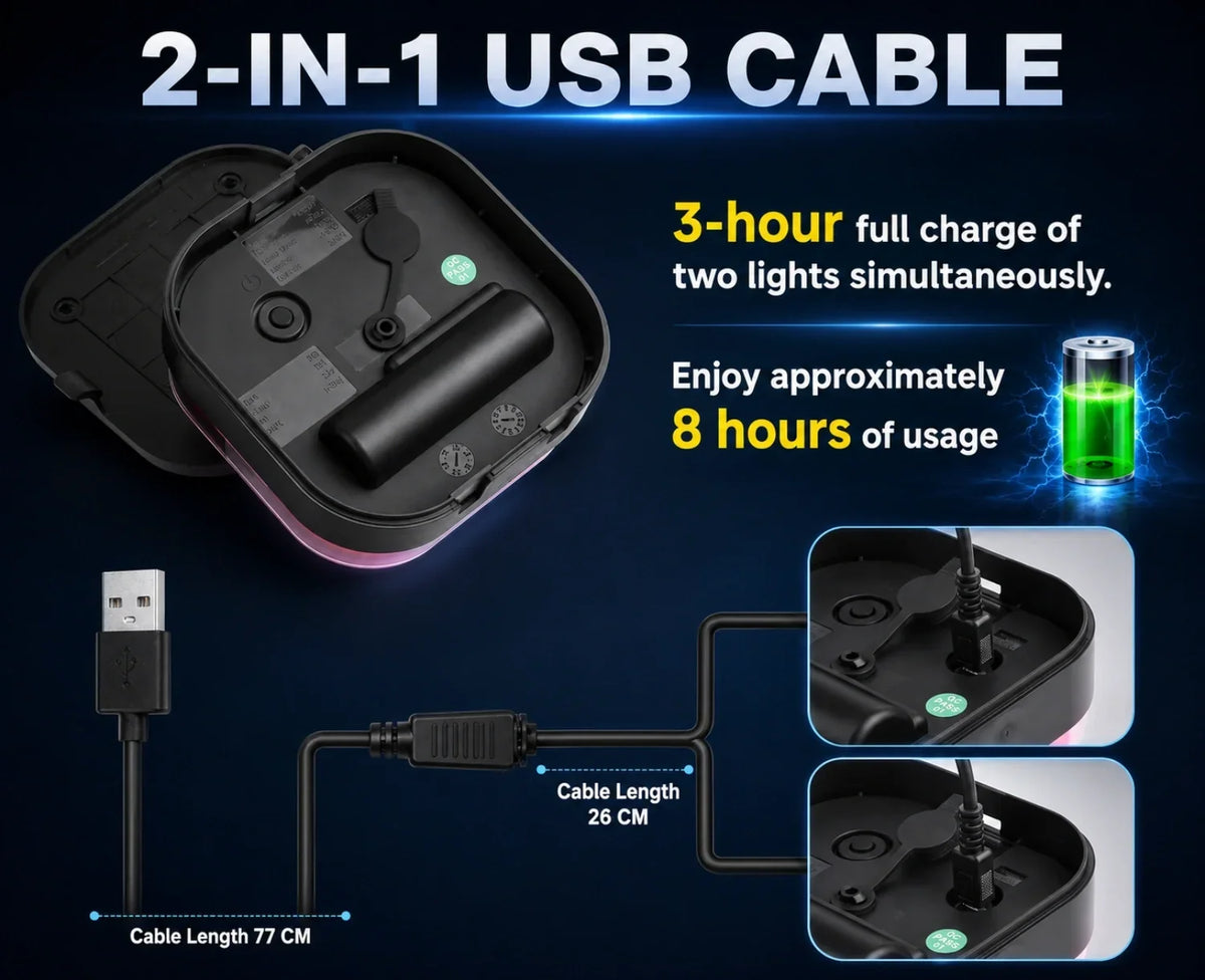 Wireless Rechargeable LED Magnetic Trailer Tail Light Kit - LG505