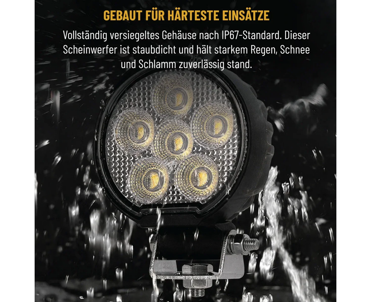 24 Watt LED Flood Beam Round Work Light - LG872