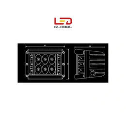 18W Side Shooter Work LED Light - LG861
