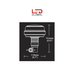 Green LED Low Profile Flexi Pole Beacon - LG675