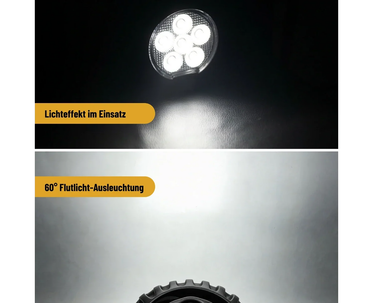 24 Watt LED Flood Beam Round Work Light - LG872