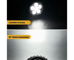 24 Watt LED Flood Beam Round Work Light - LG872