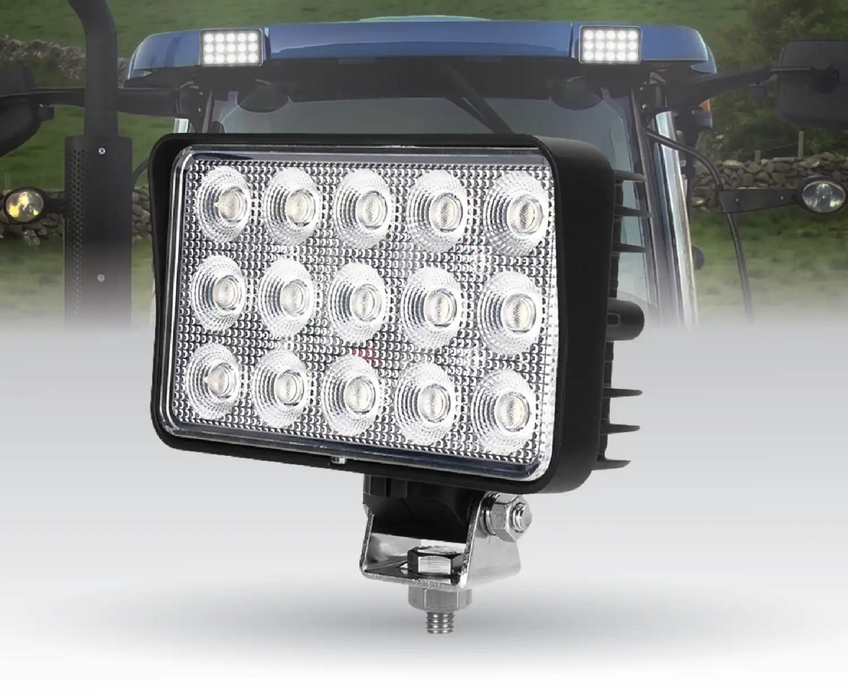 60 Watt LED Flood Beam Work Light - Dual Mount, Swivel - LG972